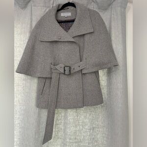 Marc New York by Andrew Marc Gray Wool Blend Cape Coat